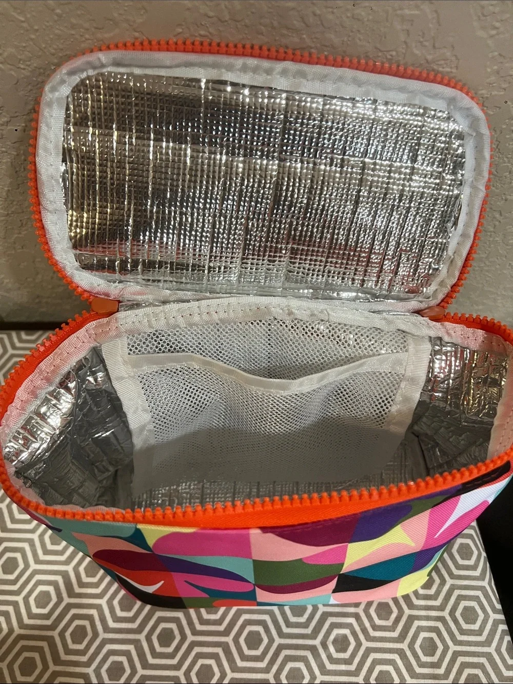 kate spade New York spade.Geo lunch tote. Insulated cosmetic/lunch bag.